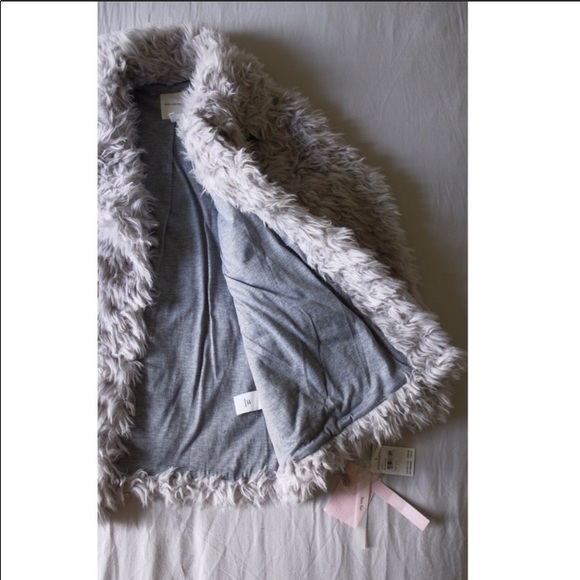 AVEC LES FILLES Notch Collar Curly Faux Fur Jacket size Extra Large - Picture 4 of 8